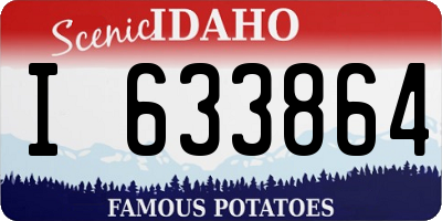 ID license plate I633864