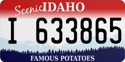 ID license plate I633865