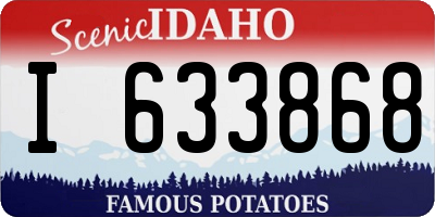 ID license plate I633868