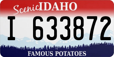 ID license plate I633872