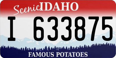 ID license plate I633875