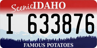 ID license plate I633876