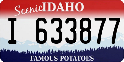ID license plate I633877