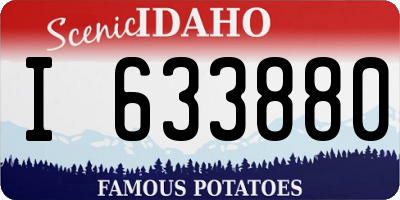 ID license plate I633880