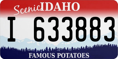 ID license plate I633883