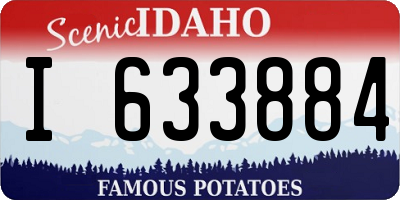 ID license plate I633884
