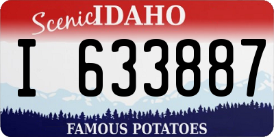 ID license plate I633887