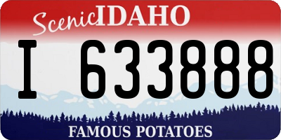 ID license plate I633888