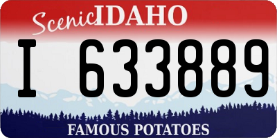 ID license plate I633889