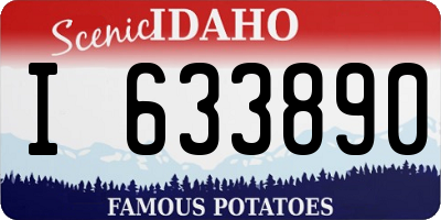 ID license plate I633890