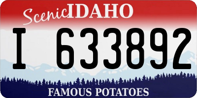 ID license plate I633892
