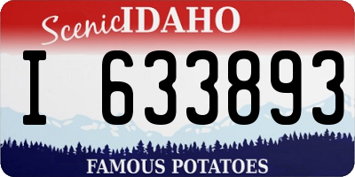 ID license plate I633893