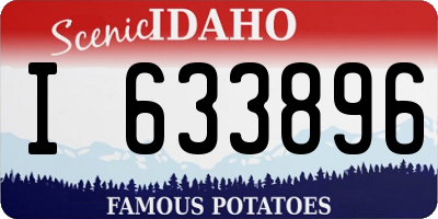 ID license plate I633896