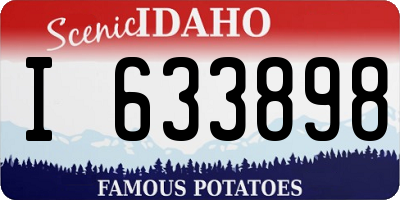 ID license plate I633898
