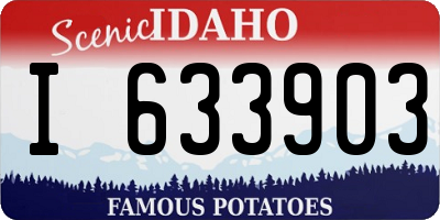 ID license plate I633903
