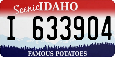 ID license plate I633904