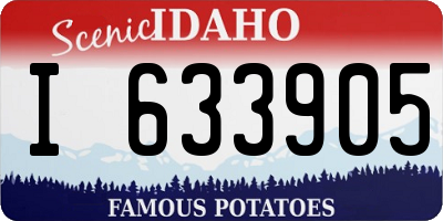 ID license plate I633905