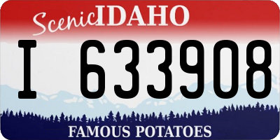 ID license plate I633908