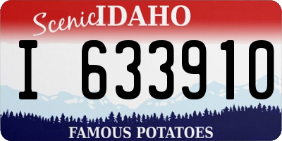 ID license plate I633910
