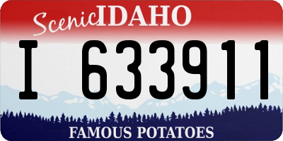 ID license plate I633911