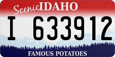 ID license plate I633912