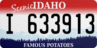 ID license plate I633913