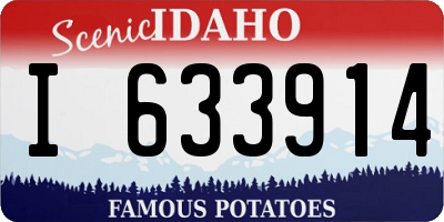 ID license plate I633914