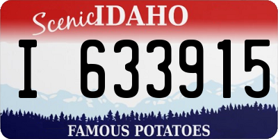 ID license plate I633915
