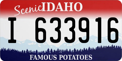 ID license plate I633916