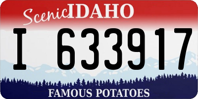 ID license plate I633917