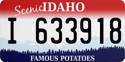 ID license plate I633918
