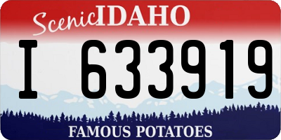 ID license plate I633919
