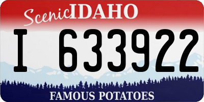 ID license plate I633922