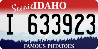 ID license plate I633923