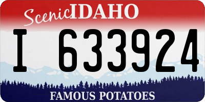 ID license plate I633924