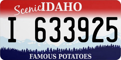 ID license plate I633925