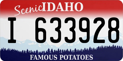 ID license plate I633928