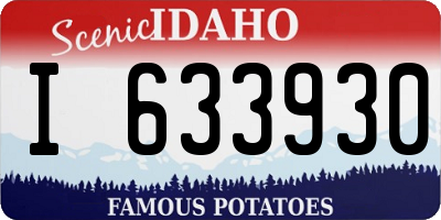 ID license plate I633930