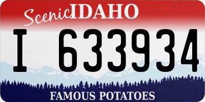 ID license plate I633934