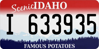 ID license plate I633935