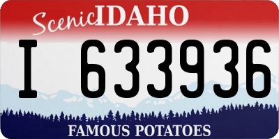 ID license plate I633936