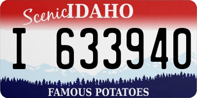 ID license plate I633940