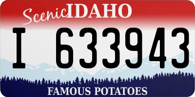 ID license plate I633943