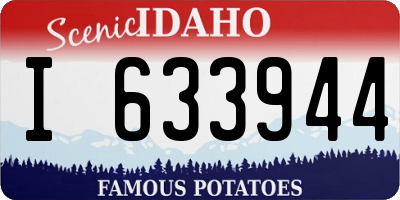 ID license plate I633944