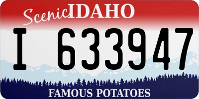 ID license plate I633947