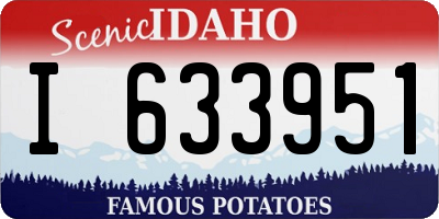 ID license plate I633951