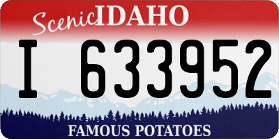 ID license plate I633952