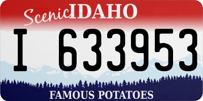 ID license plate I633953