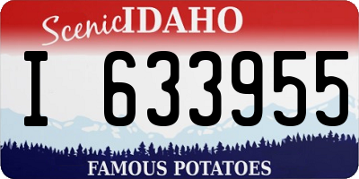 ID license plate I633955