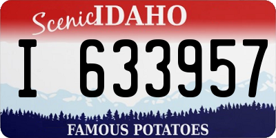 ID license plate I633957